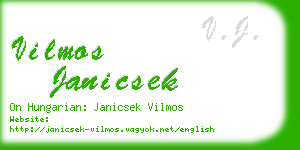 vilmos janicsek business card